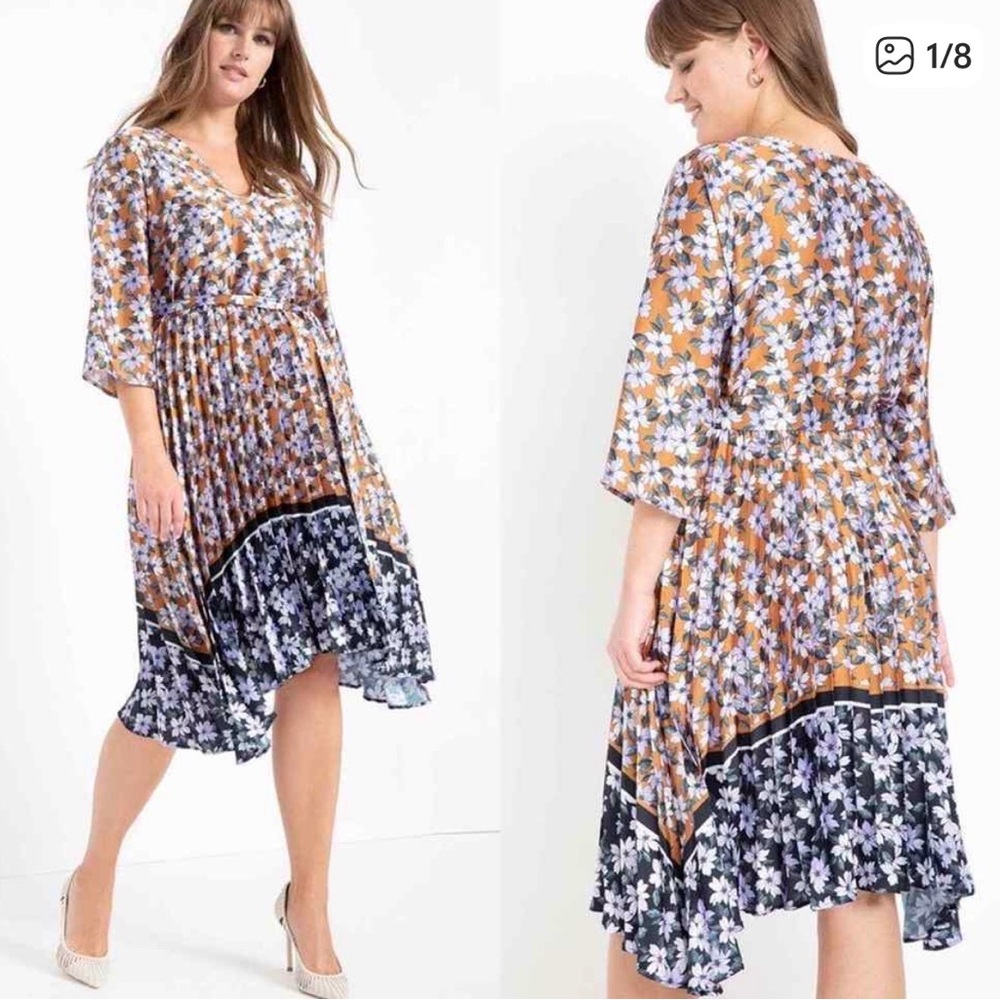 NWT Eloquii Floral Wrap Dress - sz 20